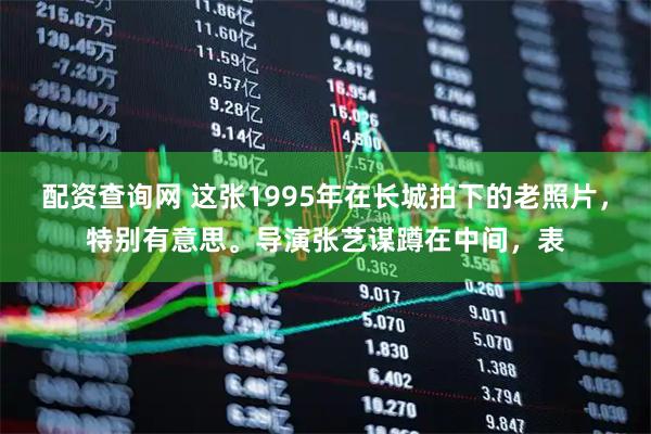 配资查询网 这张1995年在长城拍下的老照片，特别有意思。导演张艺谋蹲在中间，表
